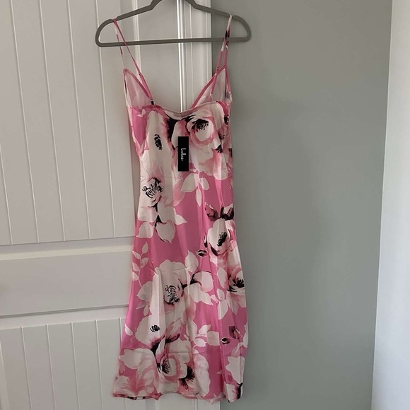 Lulus-Floral Pink Slipdress- size XS-Garden Sweatheart style-NWT-Retail $89 - Picture 10 of 11